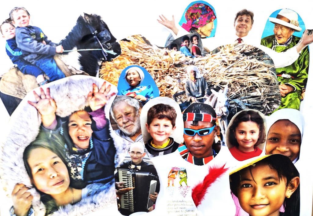 Collage Jahresausbildung GFK zeigt Menschen aus unterschiedlichen Ländern